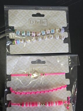 D'Bello Multicolor 'Best Friend' Friendship Beaded Bracelet Set New In Package